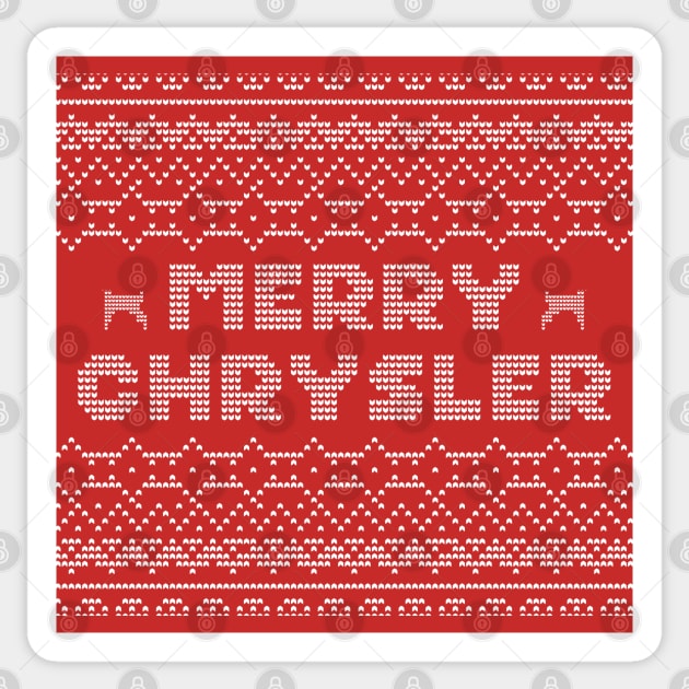 Ugly Christmas Sweater | Merry Chrysler Sticker by PrinceSnoozy